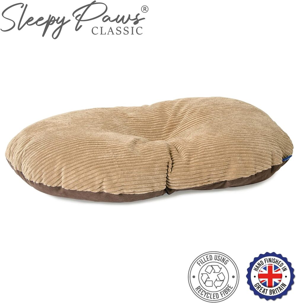 Ancol Timberwolf Sleepy Paws Oval Cushion, Grey, 90 x 60 cm