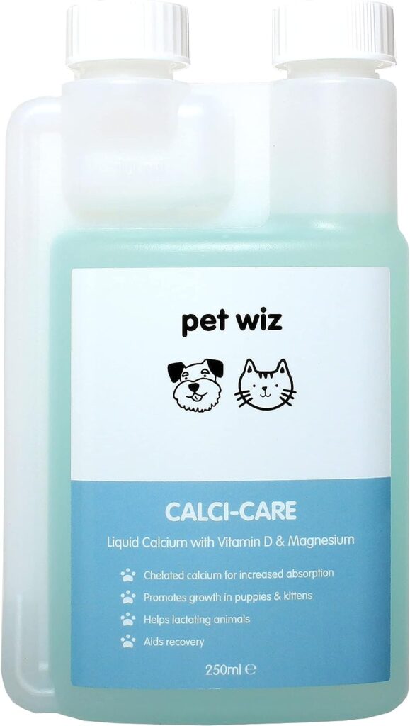 Calci-Care - Liquid Calcium with Vitamin D  Magnesium - Complementary Feed for Dogs, Cats  Small Animals (250ml)