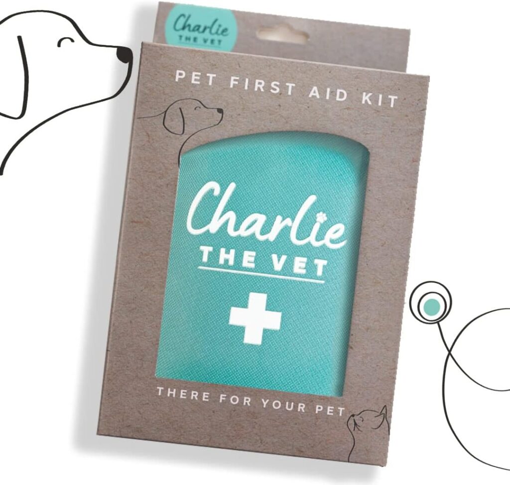 Dog First Aid Kit/Pet First Aid Kit - Vet Approved - 45 Premium Items - Illustrated First Aid Guide, Bandages, Dressings, Vet Wrap, Wipes, Tick Removers, Thermometer, Nail Clippers and More