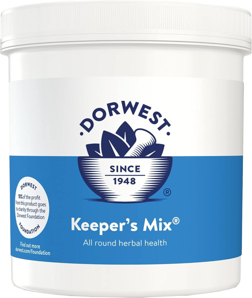 DORWEST HERBS Keeper’s Mix, 500g, Herbal Health Supplement for Dogs and Cats, Natural Herbs, Vitamins, and Minerals – for Healthier Happier Pets, Brown, 14DOR041