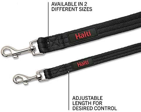 Halti No Pull Harness and Training Lead Combination Pack, Stop Dog Pulling on Walks, Includes No Pull Harness and Double Ended Lead,Black,Medium