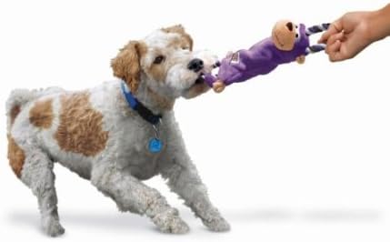 KONG - Tugger Knots Monkey - Tug of War Dog Toy, Minimal Stuffing and Looped Ropes for added Strength - For Small/Medium Dogs