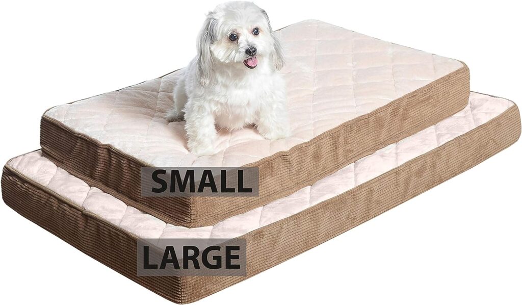 Milliard Large Dog Bed, Orthopedic Dog Bed with Removable and Washable Quilted Cover, Thick Egg Crate Foam with Plush Pillow Top (104 x 68 x 10 cm)