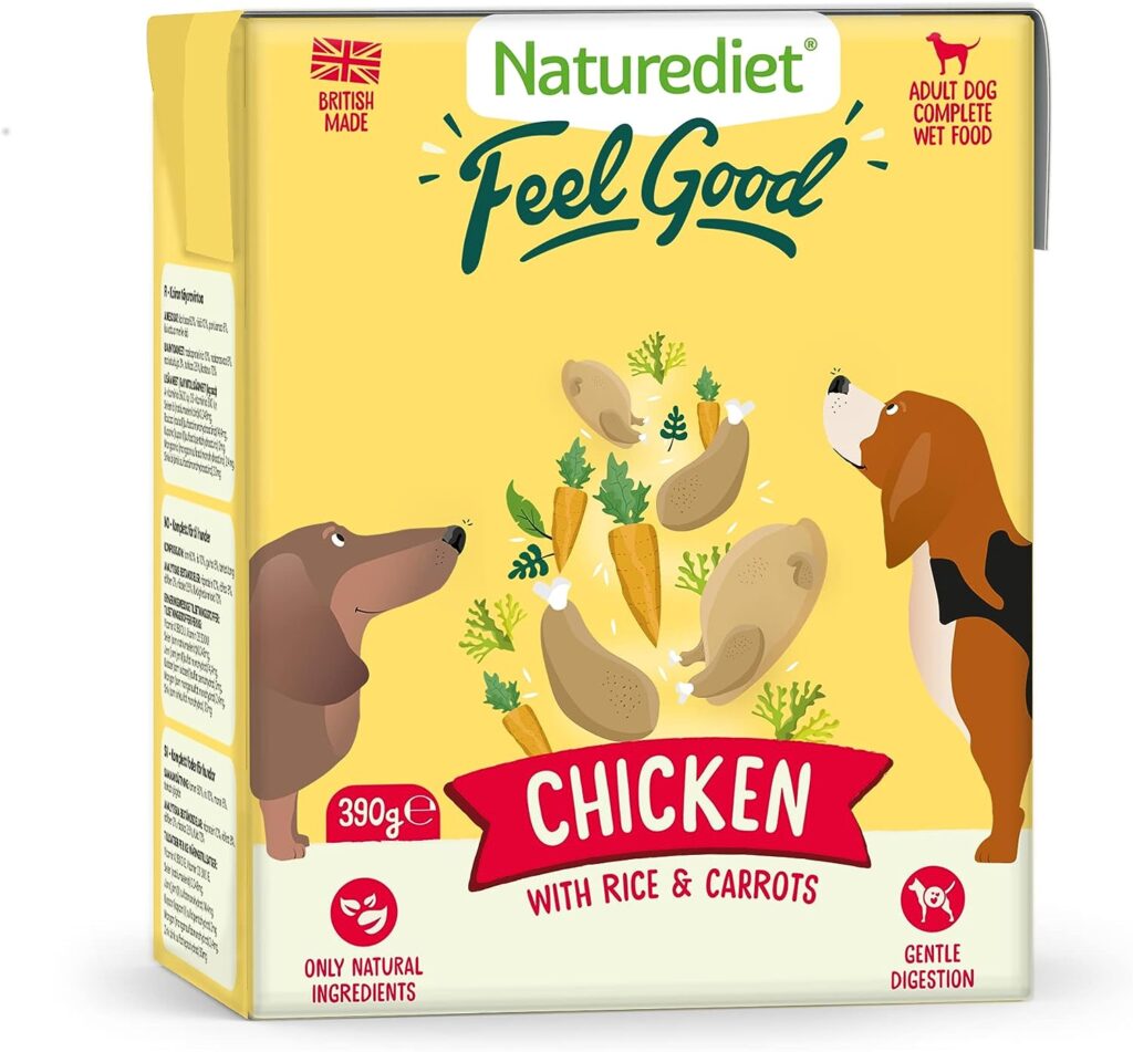 Naturediet - Feel Good Wet Dog Food, Natural and Nutritionally Balanced, Chicken, 390g (Pack of 18)