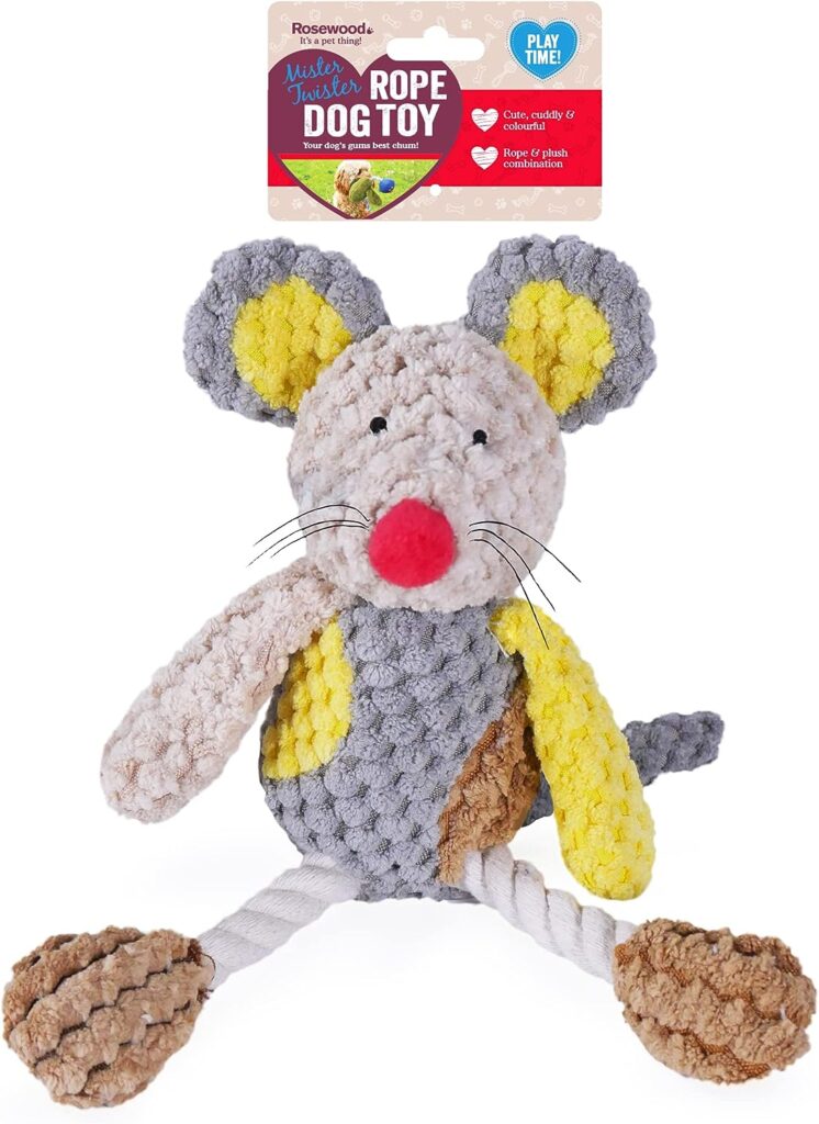 Rosewood Molly Mouse Dog Toy, clear, All Breed Sizes