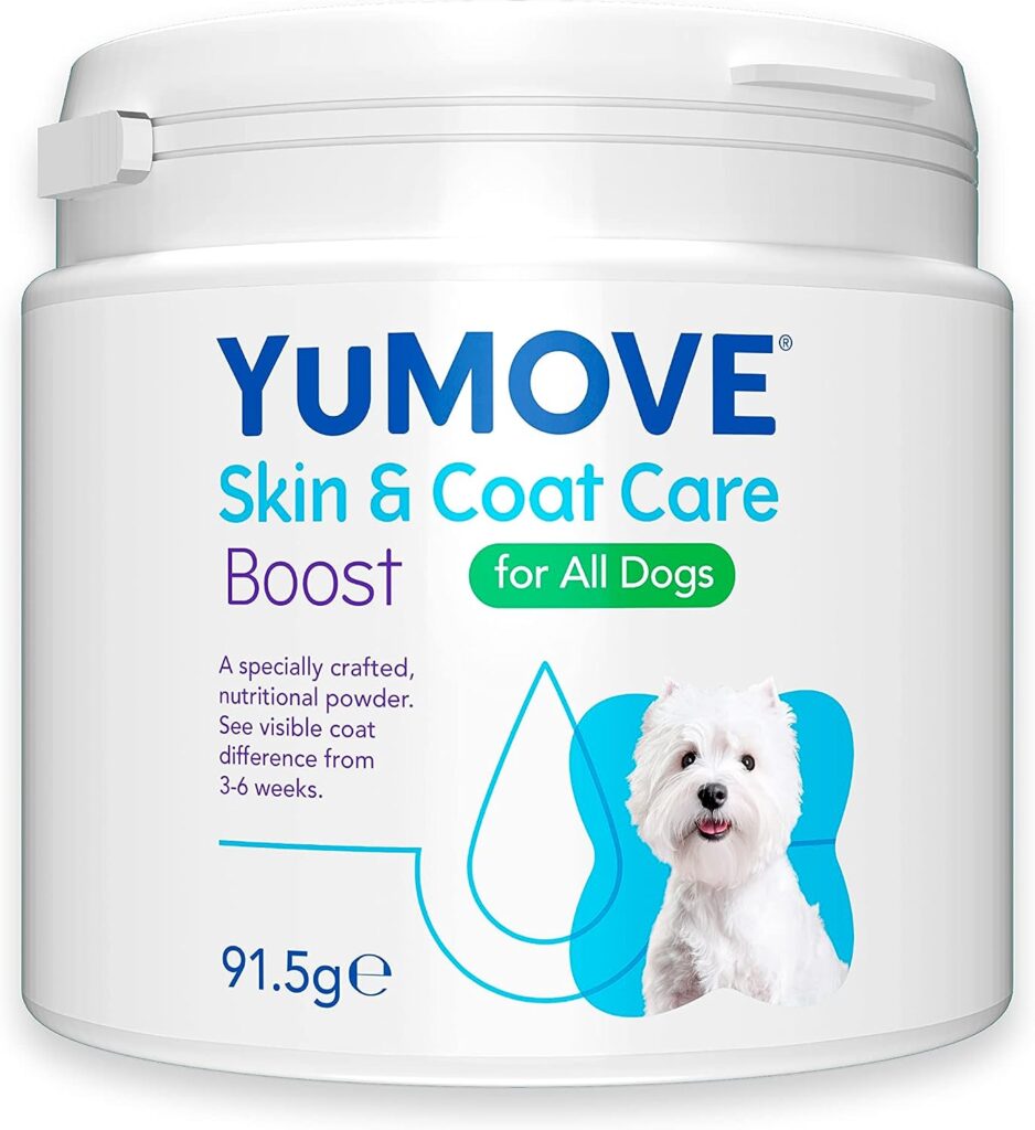 YuMOVE Skin  Coat Care Boost | Previously YuDERM Boost | Nutritional Supplement for Dogs Coat, Skin and Nails | 180 scoops | Packaging may vary
