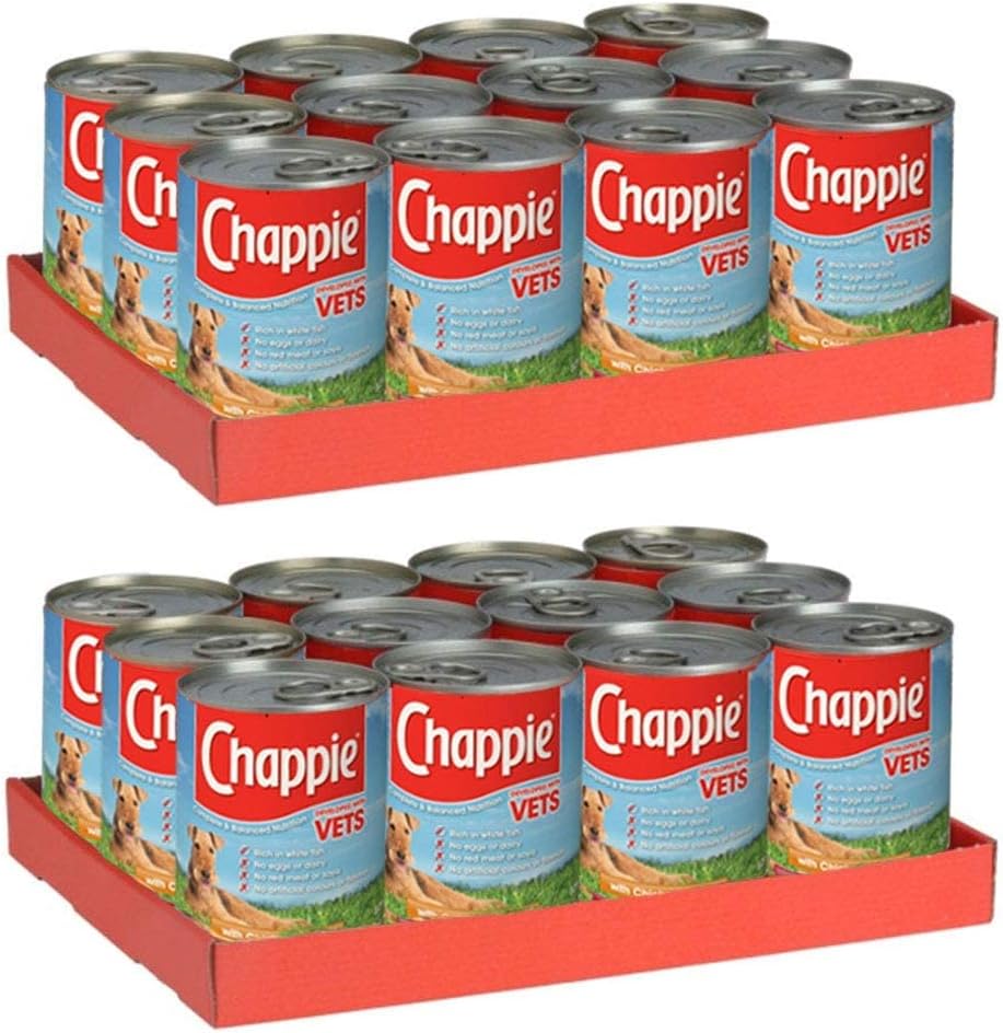 Chappie Nutritional Adult Dog Food Tins Original (12 x 412g Per Pack) (2 Pack (24 Tins))