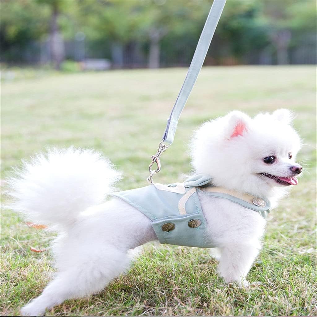 HDDFG chongwuyongpin Cute Cats Dog Harness and Leash Set Breathable Dog Vest Harness for Walking Rope Outdoor Puppy Chest Strap Lead Belts pet leash (Color : E, Size : S code)