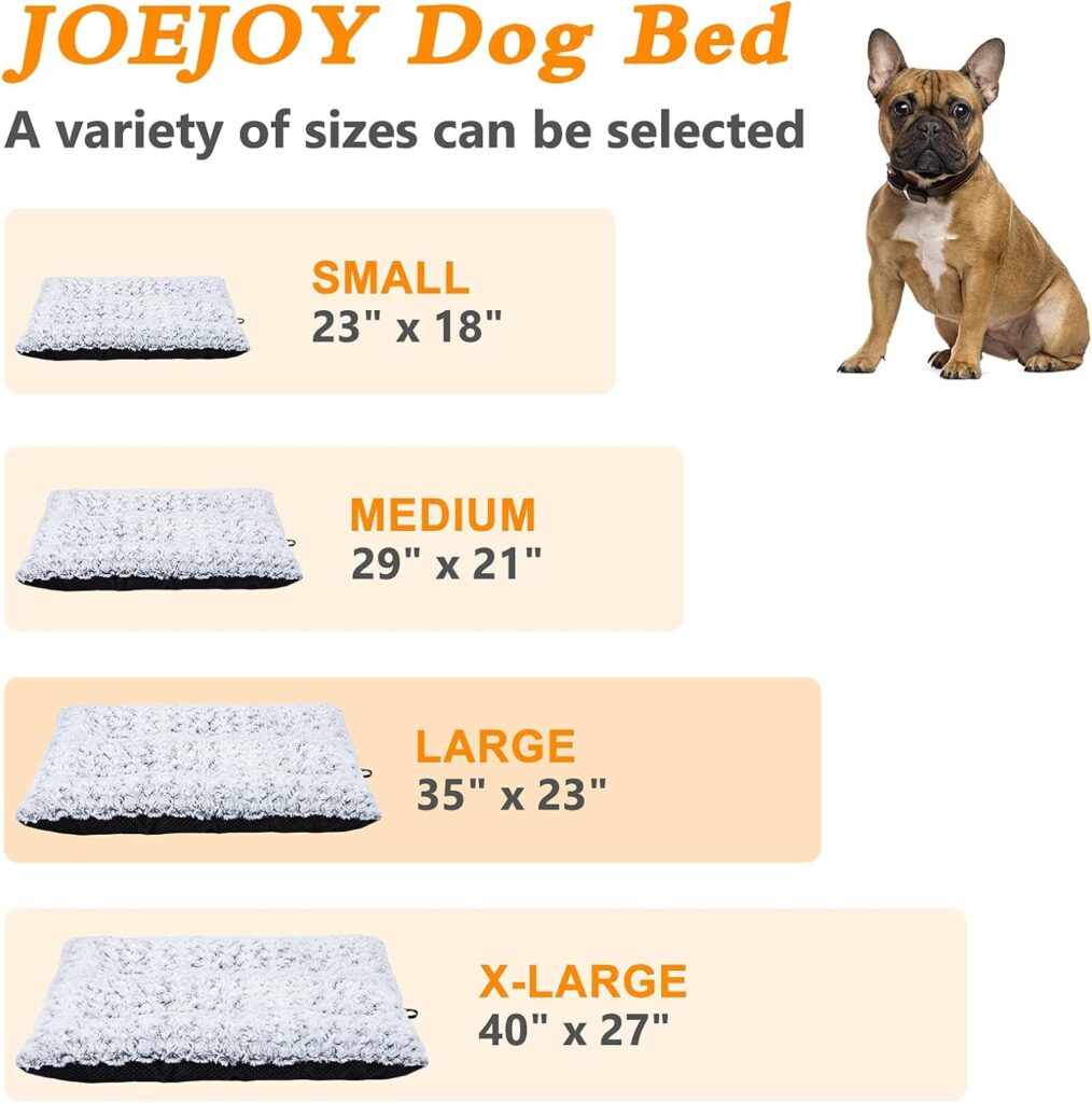 JOEJOY Dog Beds Medium Washable Dog Crate Mattress Comfortable Dog Cushion Warm Dog Mattress with Anti-Slip Bottom Collapsible Dog Crate Bed Pad Blanket Dog Cats Kennel (29x21inchs)