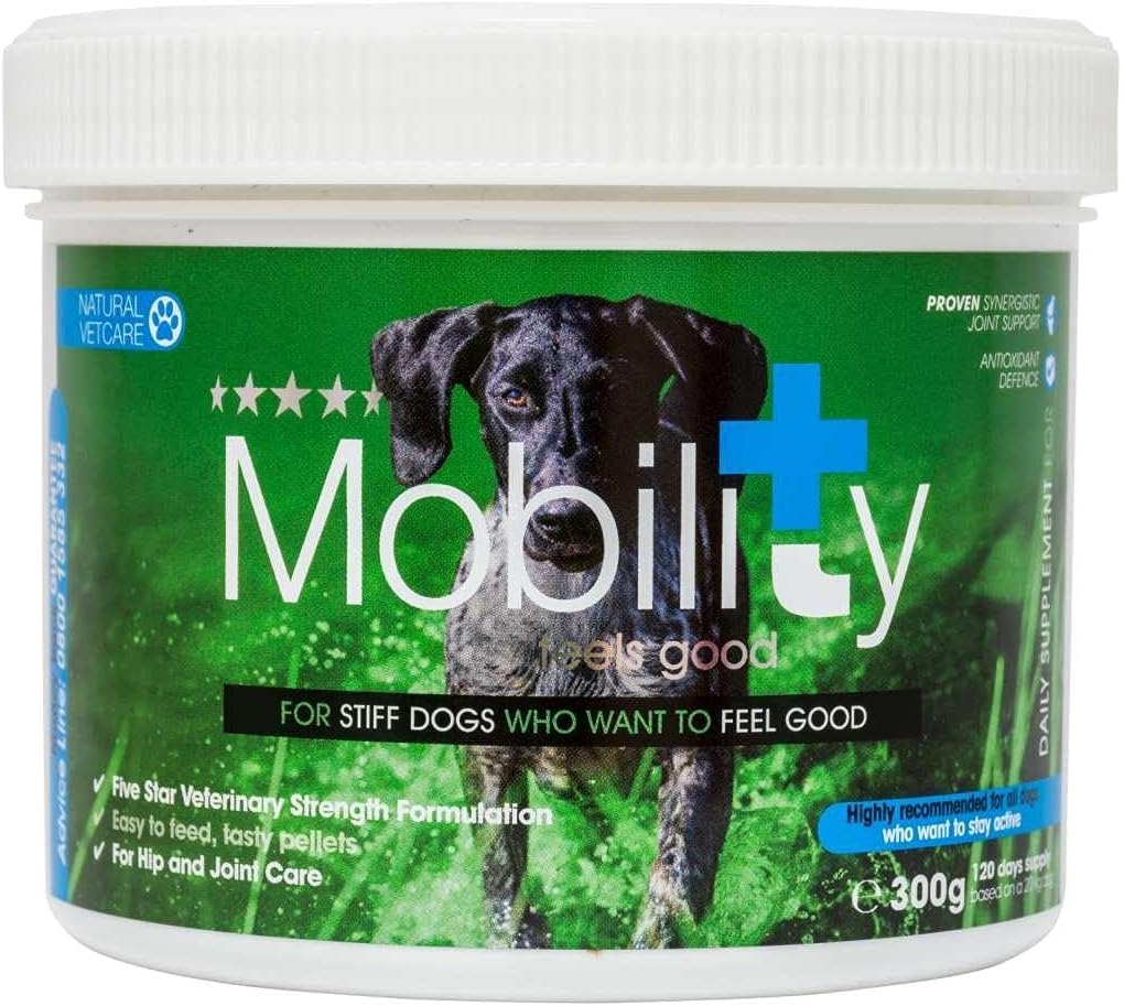 Natural VetCare Mobility Veterinary Strength Joint Supplement for Stiff Dogs, 300 g (Pack of 1)