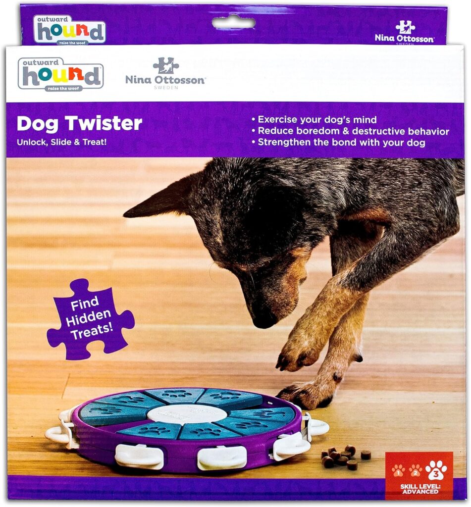 Outward Hound Nina Ottosson Dog Twister Interactive Treat Puzzle Dog Toy, Advanced