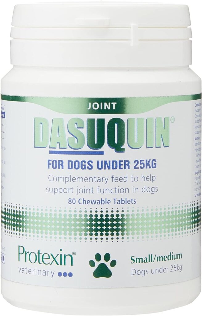 Protexin Veterinary Dasuquin Advanced Joint Supplement for Dogs under 25kg, with ASU, Glucosamine HCl and Chondroitin for Joint Care and Support - 80 Chewable Tablets
