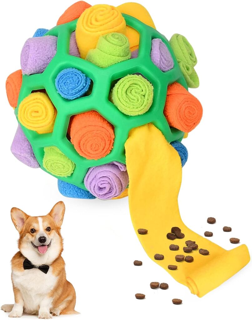 SIMSPEAR Snuffle Ball for Dogs, Dog Treat Ball Snuffle Interactive Treat Toys, Snuffle Toys for Pets Dog Puzzle Toy for Small Medium Dogs Intellectual Training Toy Dog Slow Feeding Toys