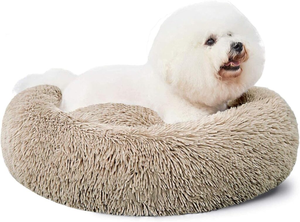 HACHIKITTY Dog Beds Calming Donut Cuddler, Puppy Dog Beds Large Dogs, Indoor Dog Calming Beds Large,30