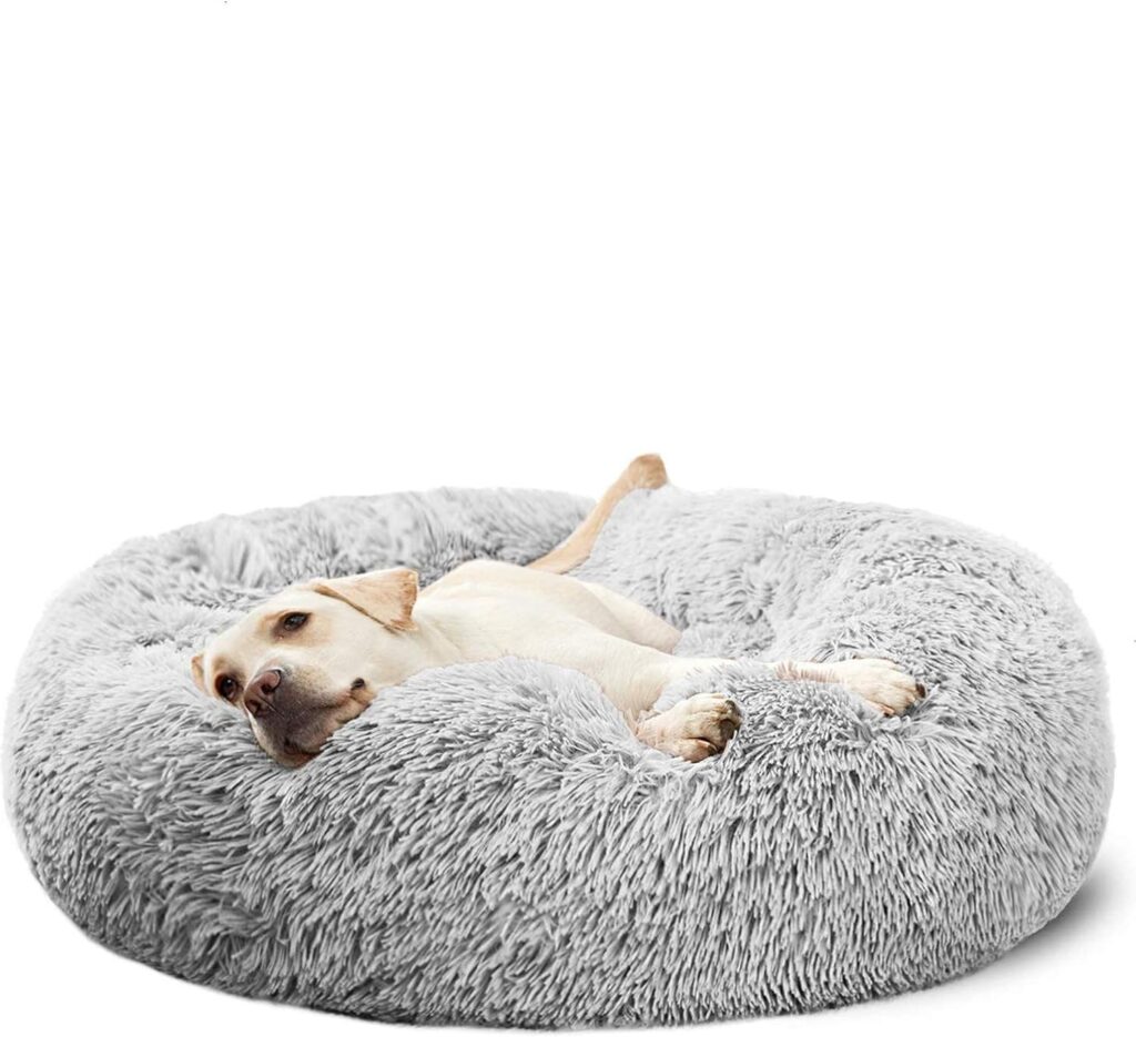 HACHIKITTY Dog Beds Calming Donut Cuddler, Puppy Dog Beds Large Dogs, Indoor Dog Calming Beds Large,30
